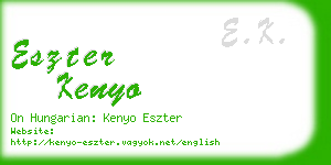 eszter kenyo business card